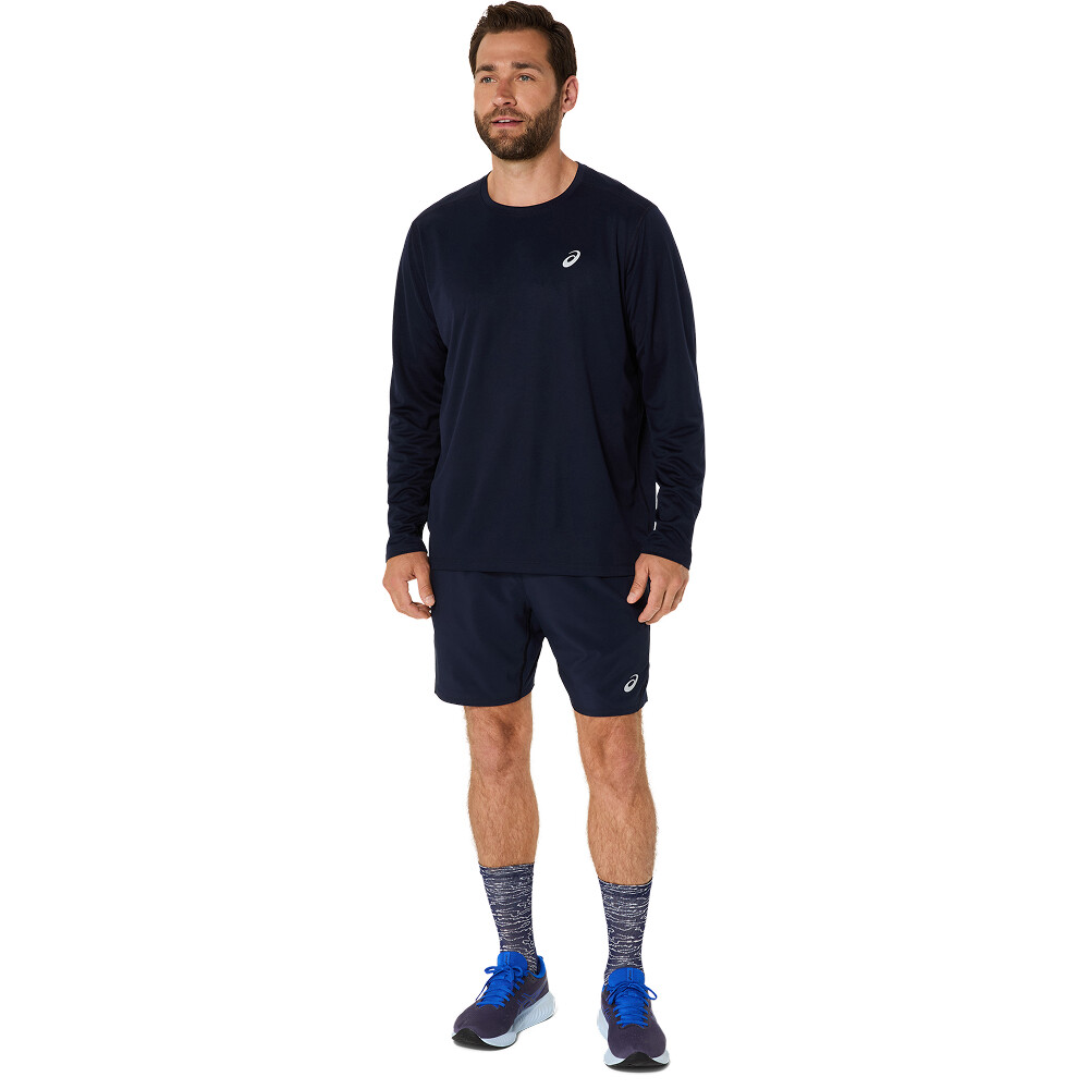 Polo Running Asics Silver LS Top Hombre Midnight