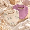 Set x2 baberos bandana Carters lila muslin