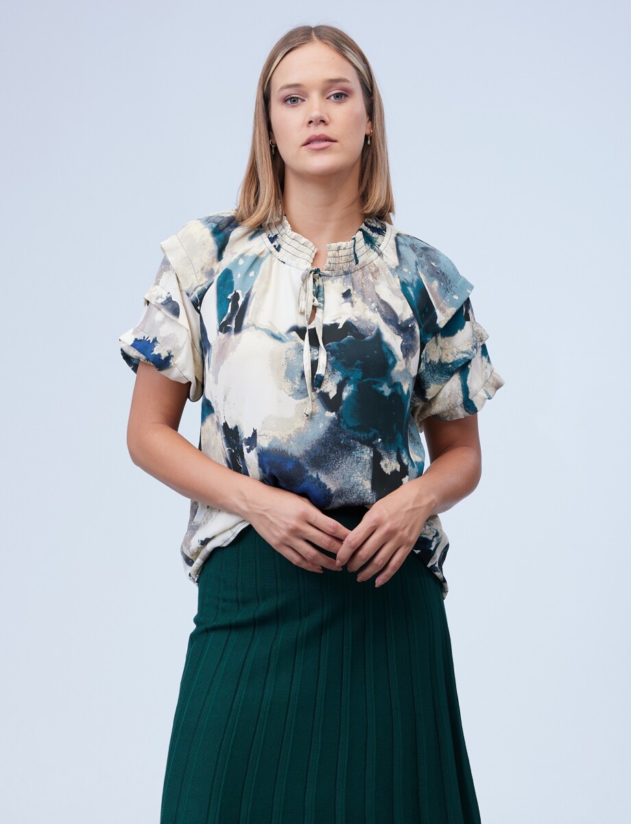 Blusa Print - Crudo/multi 