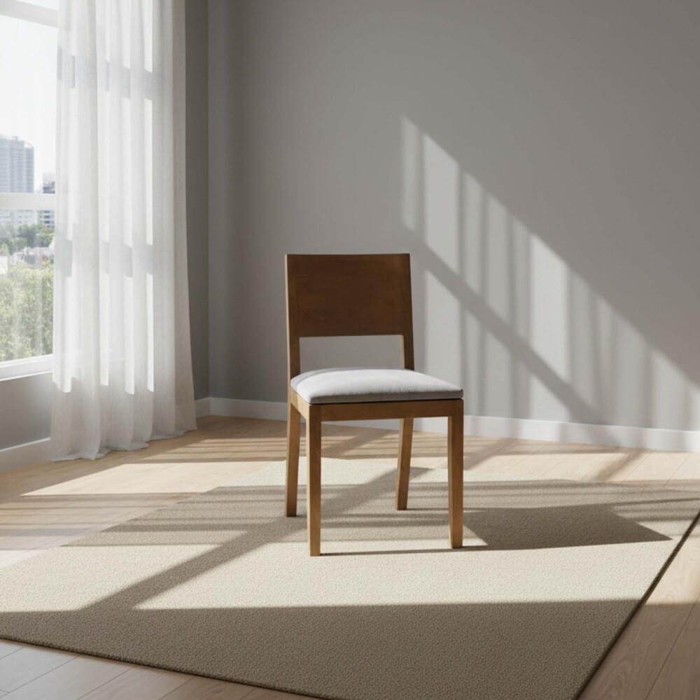 SILLA DE COMEDOR MADERA-Y-TELA NATURAL-BEIGE TECA