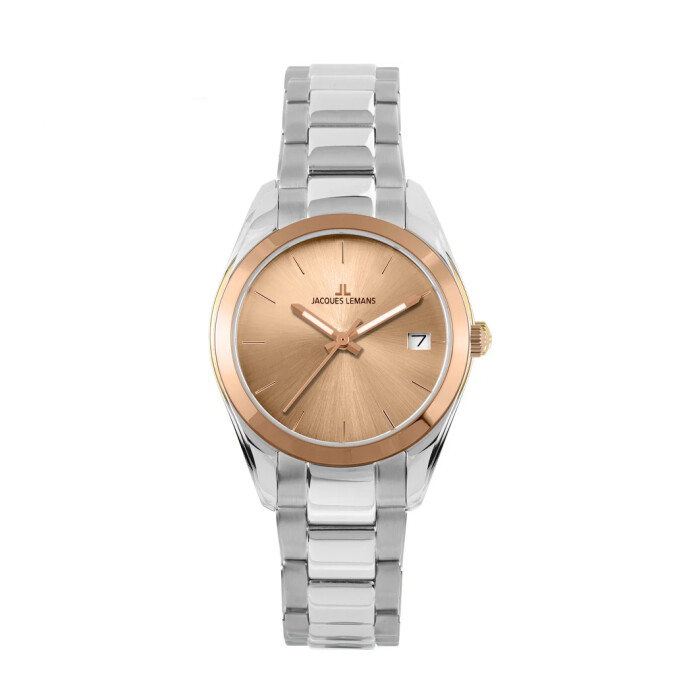 Reloj Jacques Lemans con Malla de Acero y Esfera Redonda Reloj Jacques Lemans con Malla de Acero y Esfera Redonda