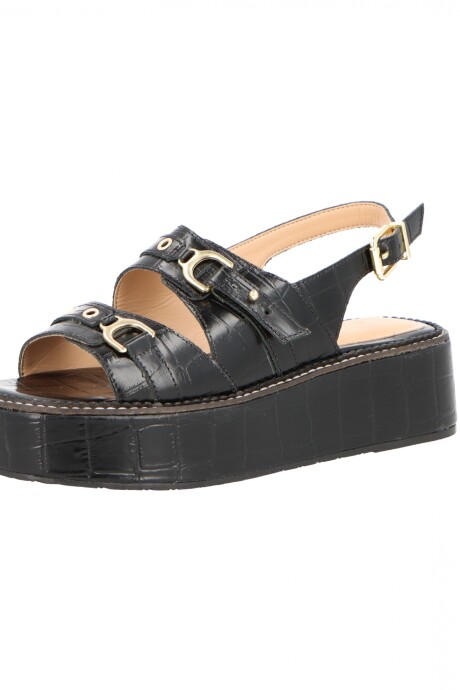 Sandalia Croco Cairo Negro