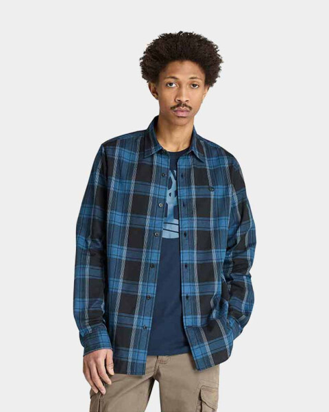 Camisa Herringbone Flannel Check Hombre Black Yd