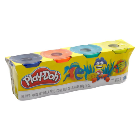 Play-Doh Pack X 4 Masas HASBRO Colores Surtidos Play-Doh Pack X 4 Masas HASBRO Colores Surtidos