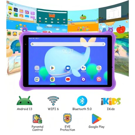 Tablet para niños Blackview modelo Tab 50 Kids Purpura