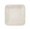 PLATO CUAD PLAYO CERAMICA MARFIL 26.5X26.5CM Unica