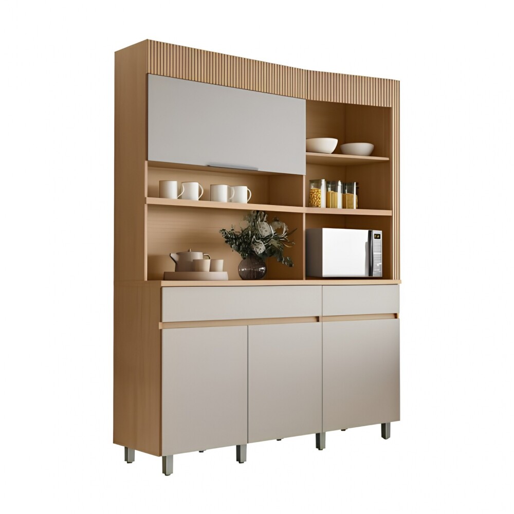 Mueble Modular 3 Cuerpos REALEZA Marron/Gris