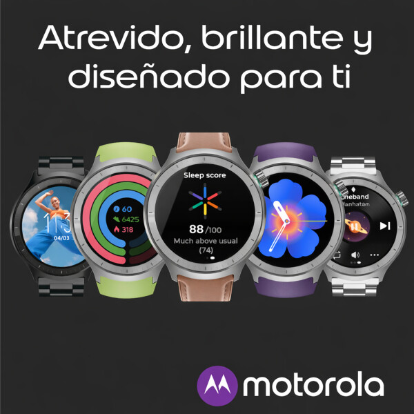 Smartwacht Motorola Xt2547-2 Gps Bluetooth Ip68 SMARTWATCH MOTO WATCH XT2547 NEGRO ACERO