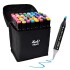 Set 48 Marcadores Resaltadores Doble Punta Touch + Estuche Variante Color Negro
