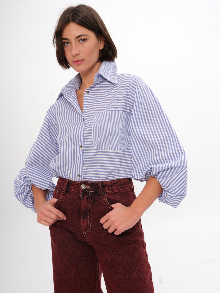 Camisa Alas - Rayas Azul 