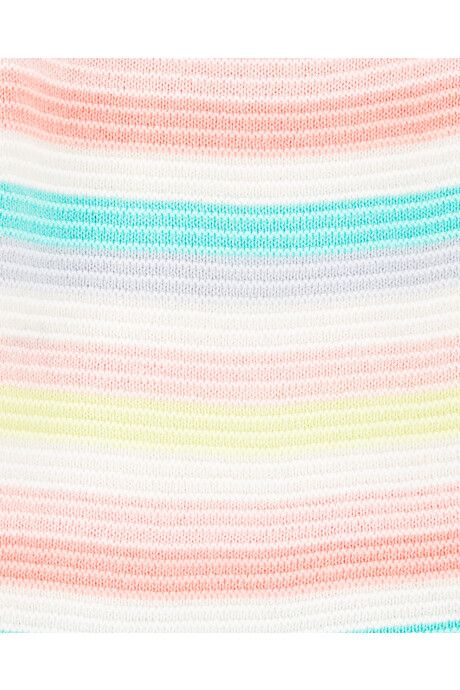 Musculosa a crochet diseño a rayas Sin color