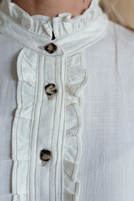 Camisa Dinamarca Tussor-Lino Crudo