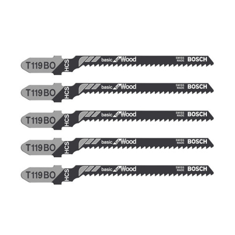 5 Hojas caladora para madera-pvc corte curvo BS3413