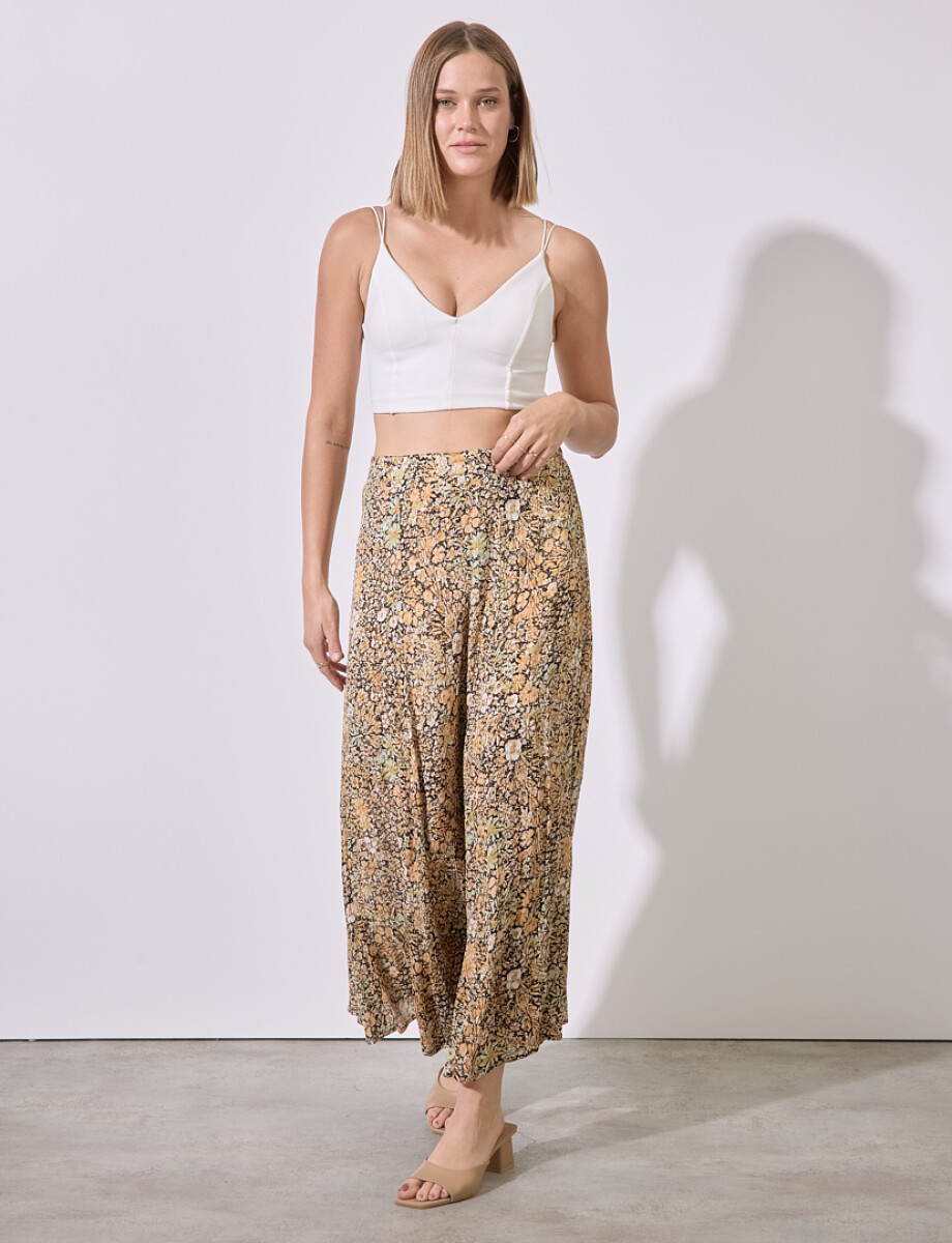 Falda Maxi Spring - Multi/anaranjado 