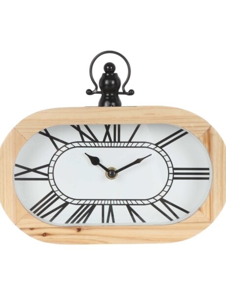 RELOJ DE MESA, MADERA OVAL 25X21.5X6 CM RELOJ DE MESA, MADERA OVAL 25X21.5X6 CM