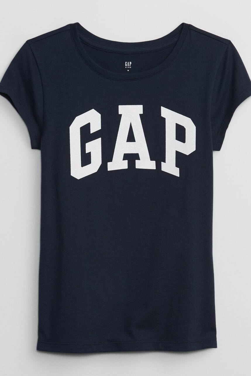 Remera Con Brillantina En Logo Gap Niña Navy Uniform