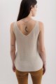 Musculosa Sira Beige Lurex