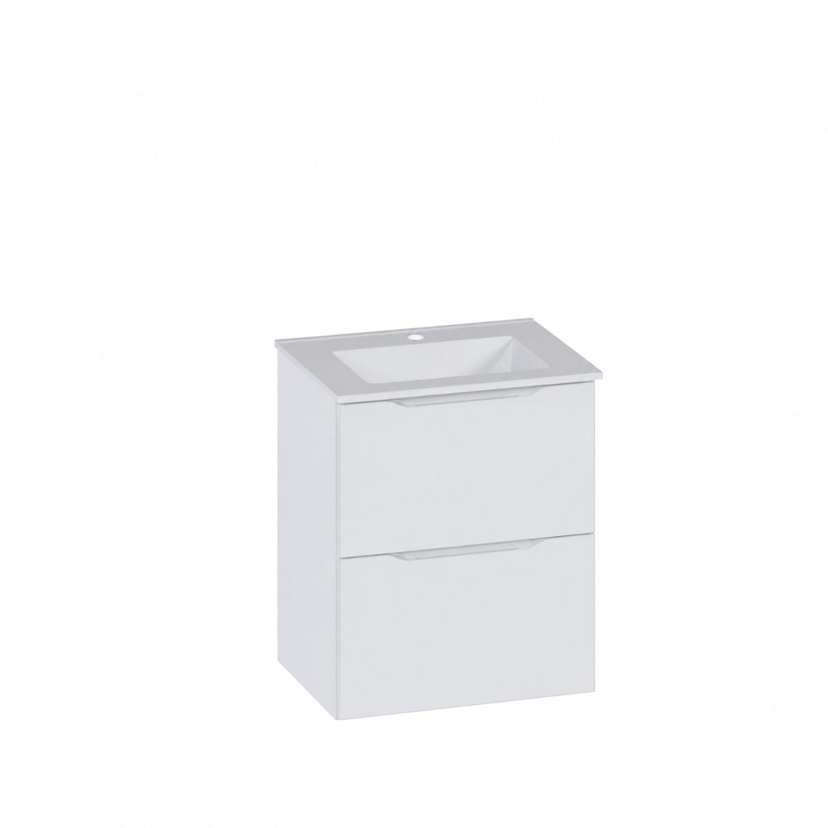 Mueble De Baño Suspendido Malva Blanco 60cm Bacha Loza 