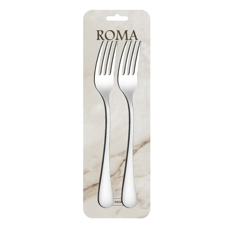 SET X2 TENEDOR DE MESA 20.5CM ACERO ROMA SET X2 TENEDOR DE MESA 20.5CM ACERO ROMA