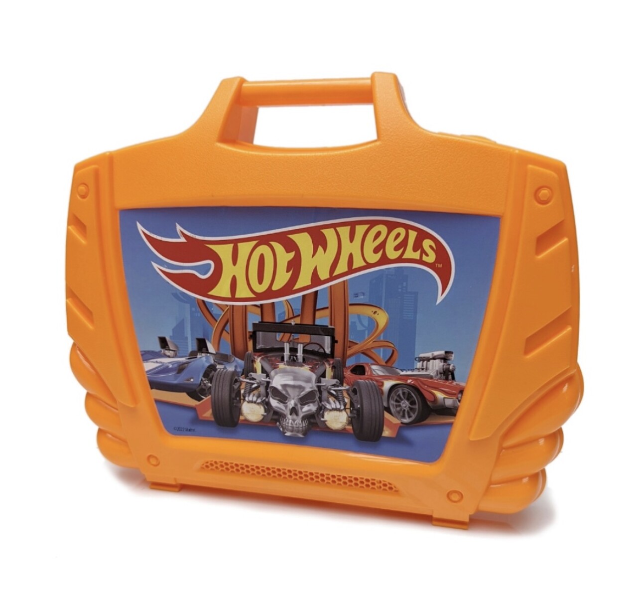 Porta Auto Valija Plastica Hot Wheels - Naranja 