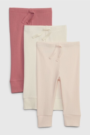 Pantalones Pack X3 Bebé Barely Pink