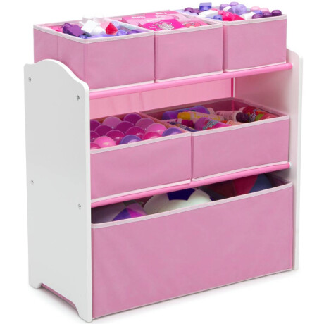Set juego de mesa y organizador infantil Wisly rosa y blanco 6 Contenedores