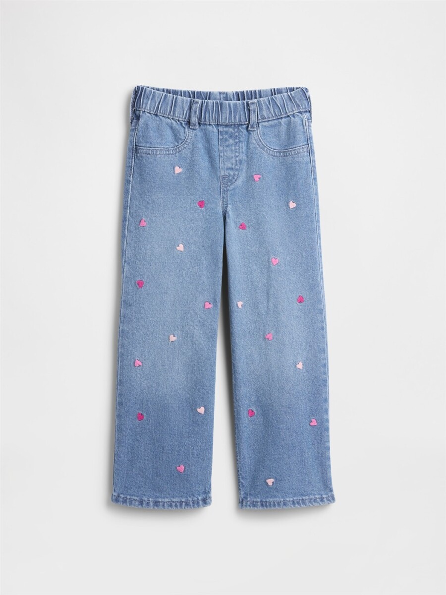 Jean Wide Leg Toddler Niña - Medium Wash 