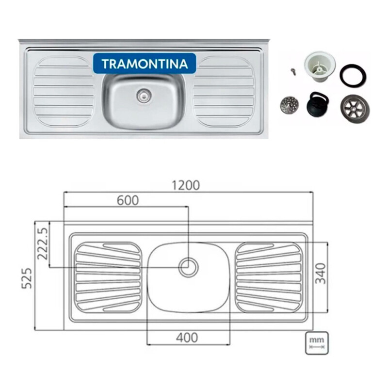 Bajo Mesada + Mueble Aéreo De Cocina + Pileta Premium ® Color Gris Grafito Bajo Mesada + Mueble Aéreo De Cocina + Pileta Premium ® Color Gris Grafito