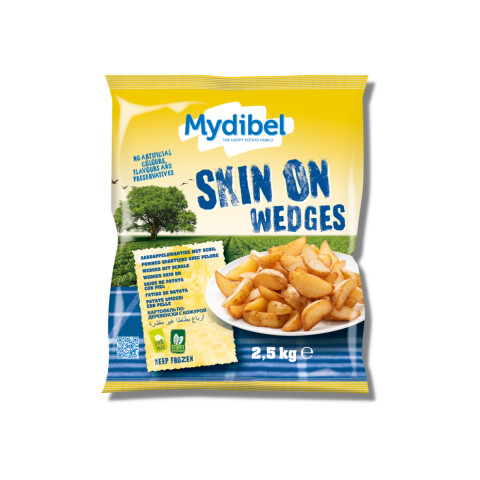 PAPAS FRITAS RUSTICAS EN GAJOS MYDIBEL (SKIN ON WEDGES) - 2,5 KG Papas Fritas Rusticas En Gajos Mydibel (skin On Wedges) - 2,5 Kg