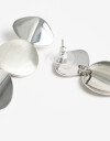 Aros Colgantes Largos Metal Aros Largos Chapones - Plateado Rodio