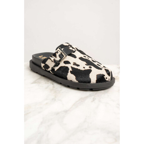 Zueco Cuero Vaca Negro