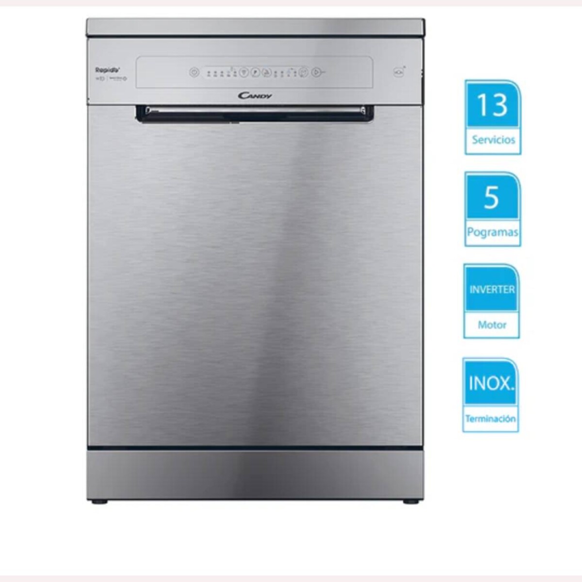Lavavajillas Candy 13 servivios Inverter CF 3E7L0X - Inox 