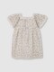 Vestido De Plumeti Estampado Blanco Roto
