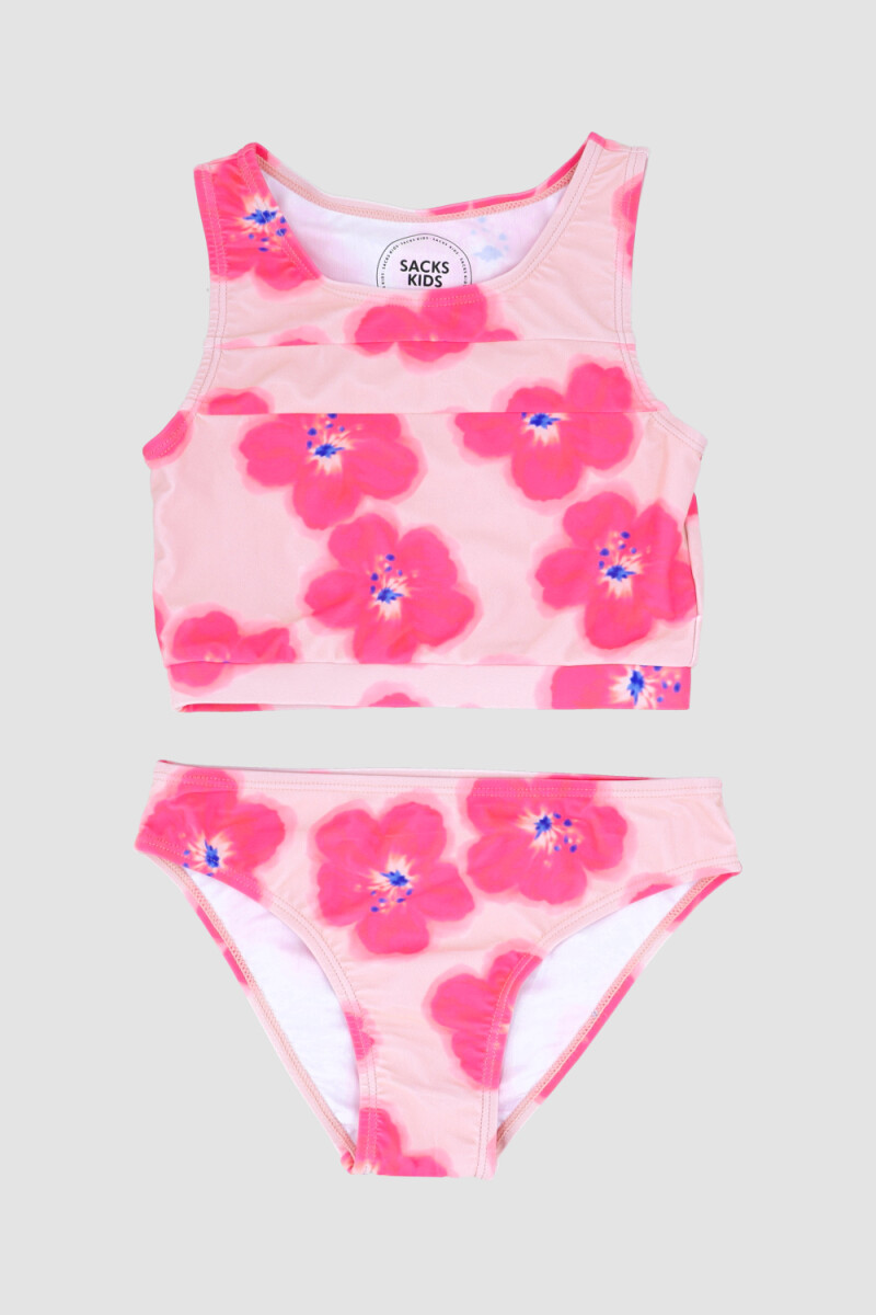 BIKINI SURF GIRL TRICOLOR 6-16A - FUCSIA 