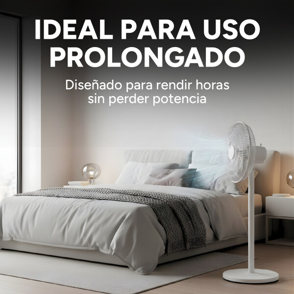 Ventilador 2 En 1 Pie Escritorio Goldtech 3 Velocidades 30W Color Blanco