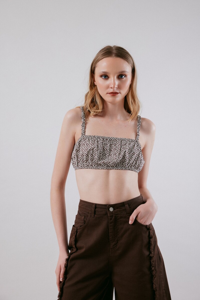 Top Anneta - MARRON 
