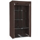 Ropero de 6 Estantes Desmontable de Caño y Tela TNT 105x45x175 Marron