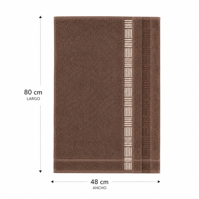 Toalla de Mano de Algodón 48x80cm Moreto Marron