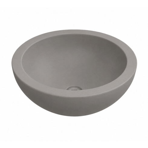 Bacha circular gris mate de apoyar 50 diá x 20 000