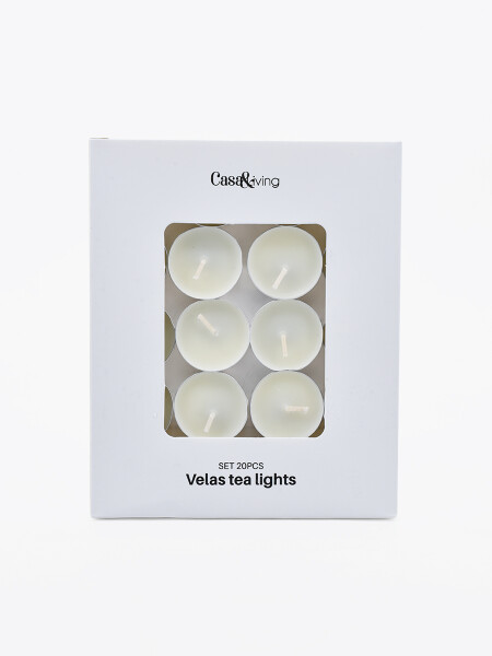 VELAS TEALIGHTS SET X 20 BLANCO