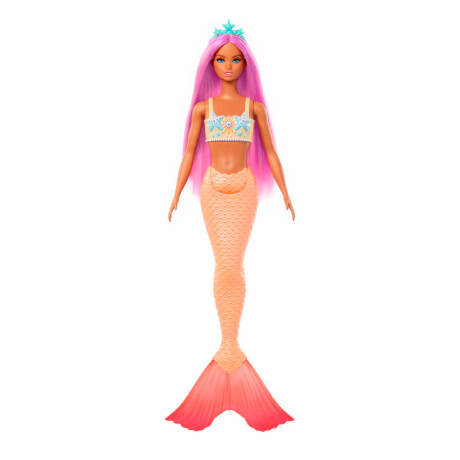 Muñeca Barbie Sirena Dreamtopia Naranja