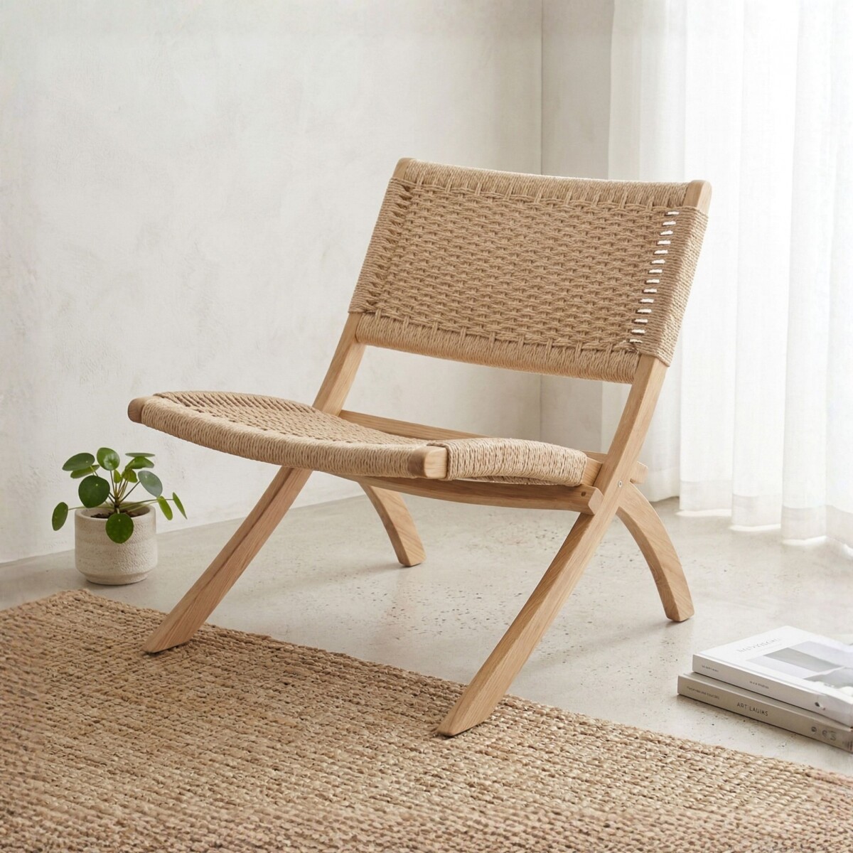 Butaca Plegable Madera Natural Tibet - Origen 