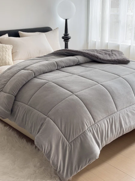 ACOLCHADO VELVET SHERPA GRIS