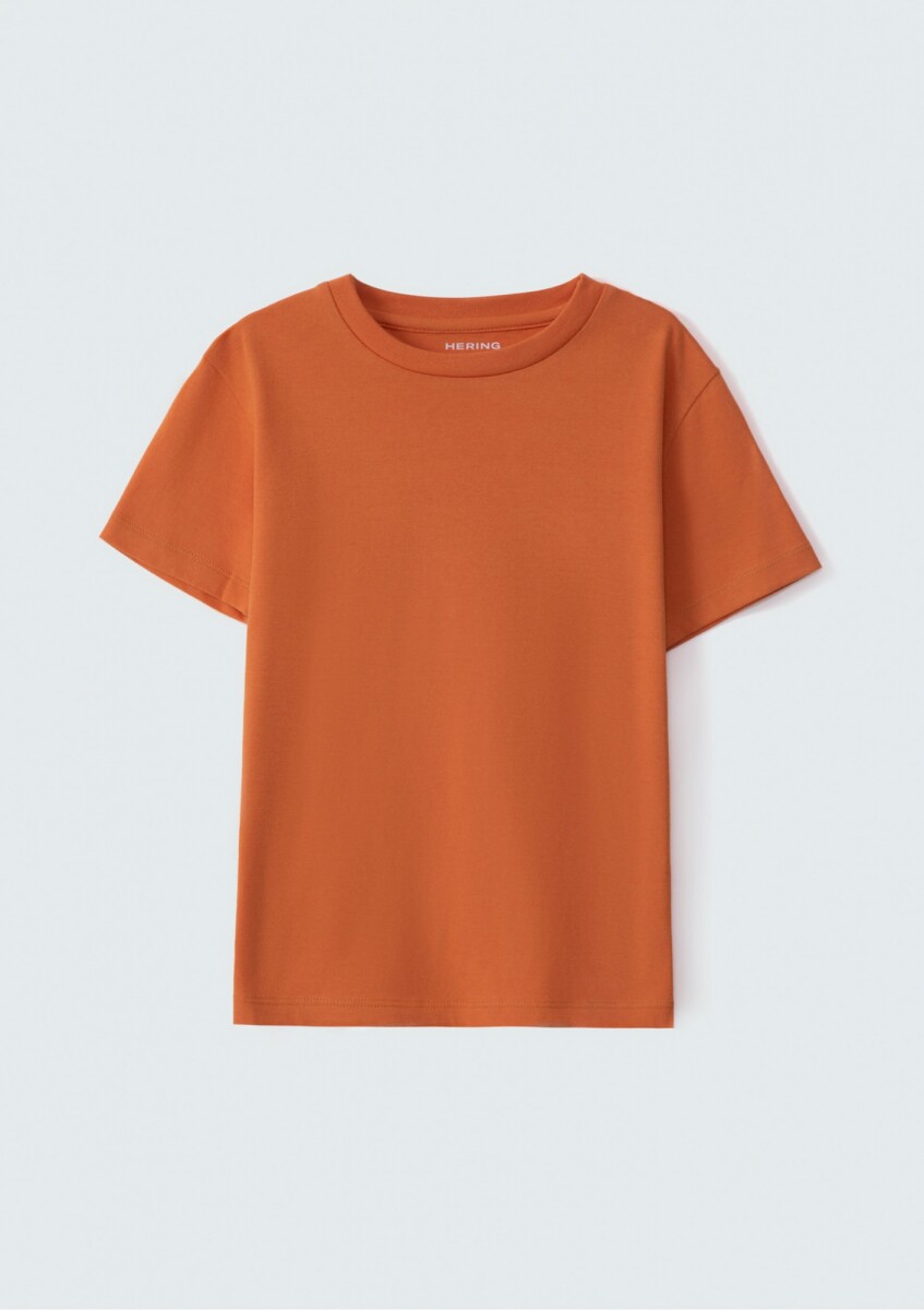 CAMISETA BÁSICA INFANTIL UNISSEX - NARANJA 