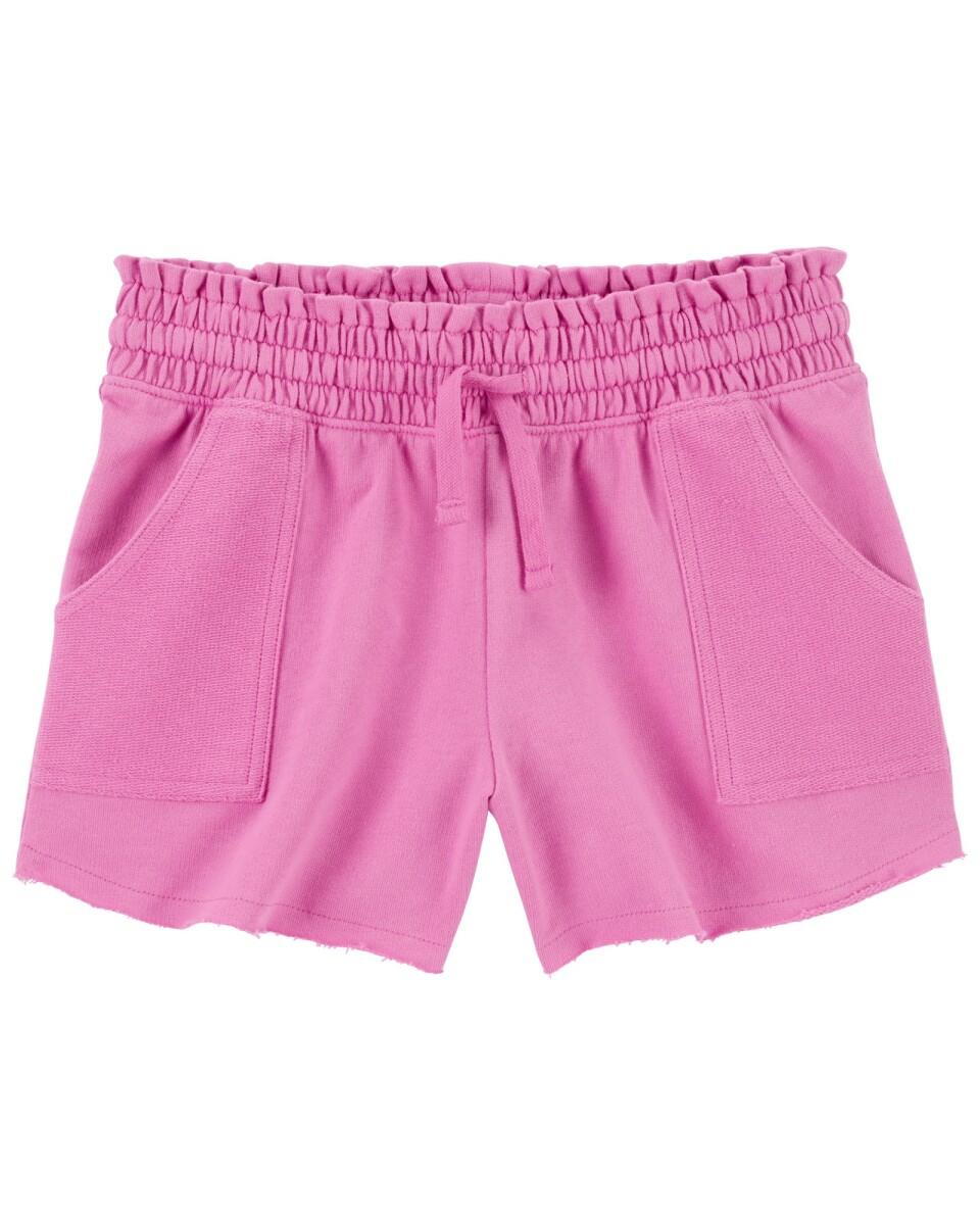 Short de algodón, con cordón, rosado 