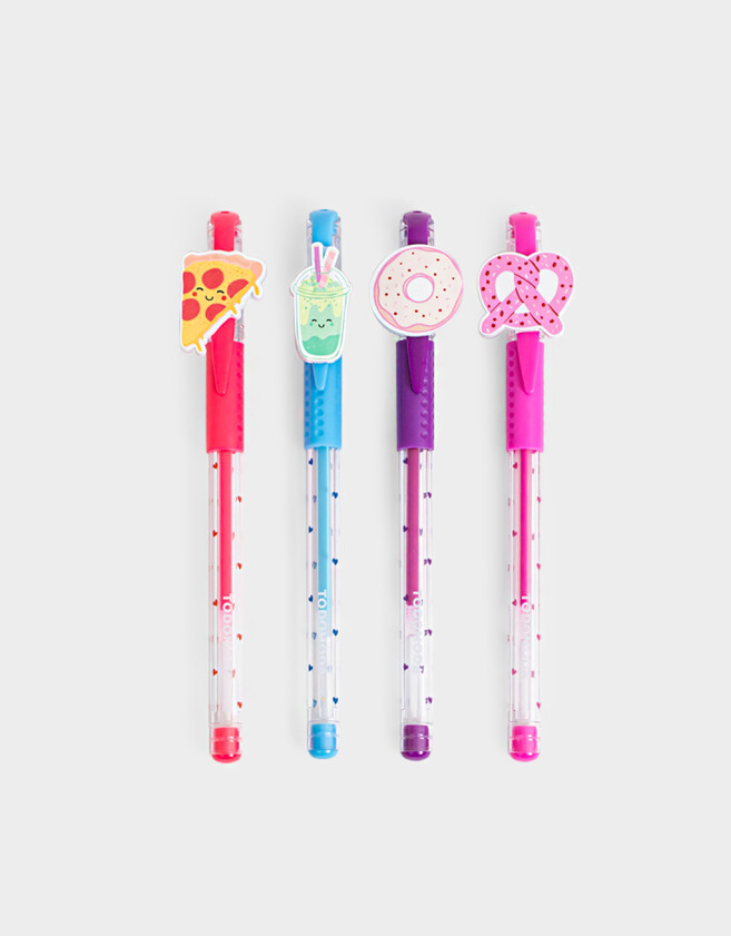 Lapices y Lapiceras Foodie Set De Lapiceras De Gel Con Toppers - Combinacion Multicolor