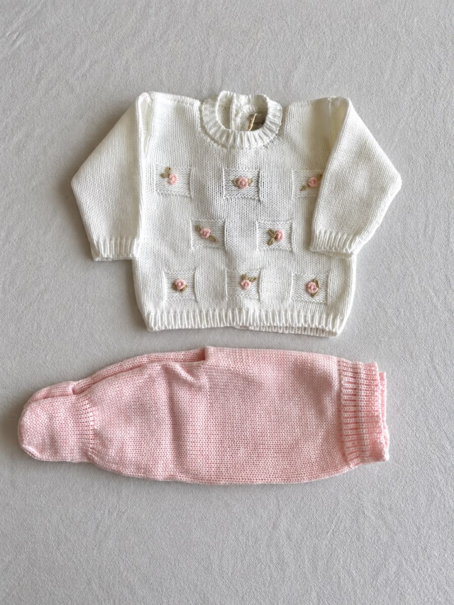 Conjunto Flower Box rosa 