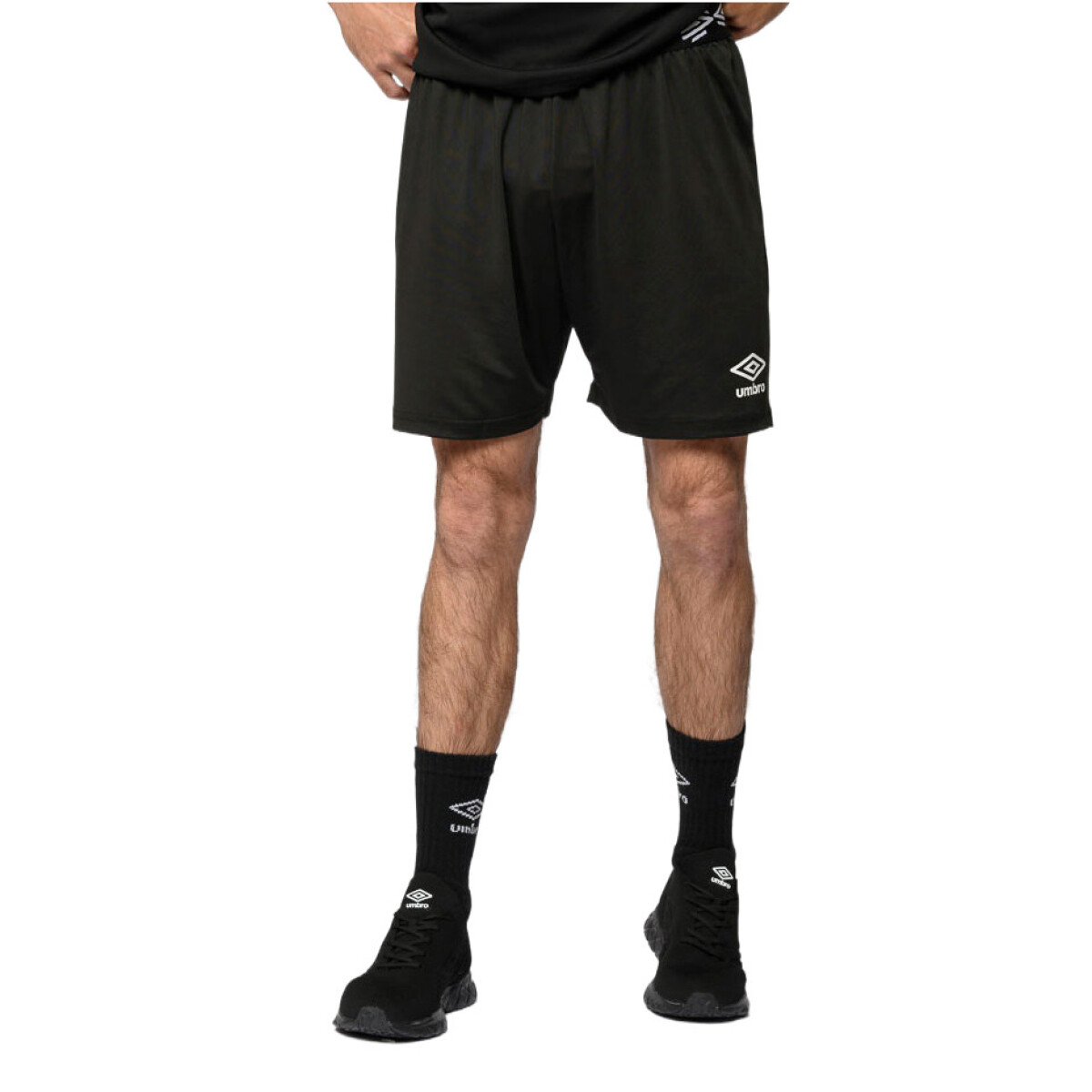 Bermuda de Hombre Umbro Line - Negro - Blanco 