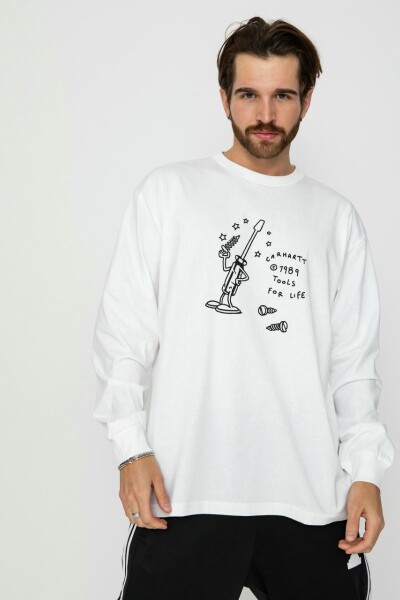 L/S Tools For Life T-Shirt Blanco