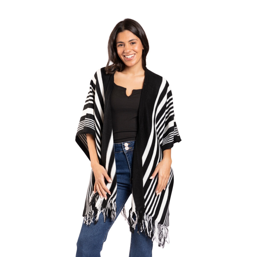 CHERRY RUANA BLACK